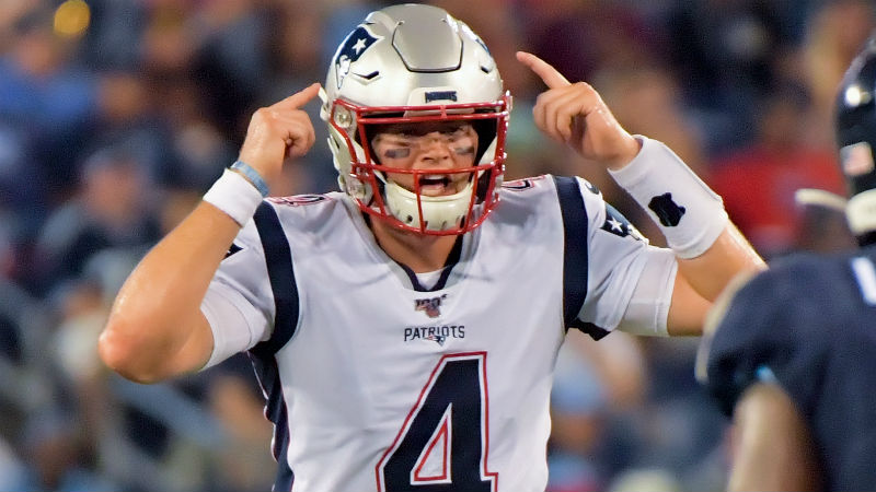 New England Patriots quarterback Jarrett Stidham