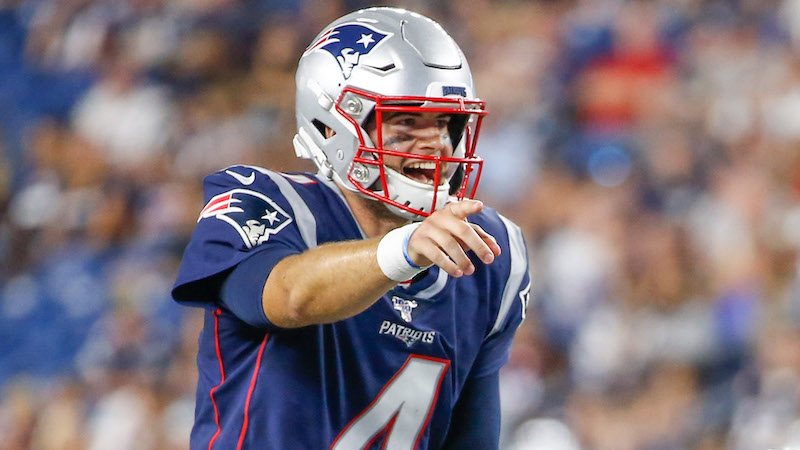 Patriots quarterback Jarrett Stidham