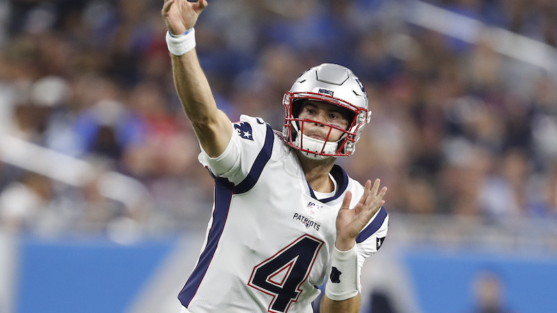 Patriots quarterback Jarrett Stidham