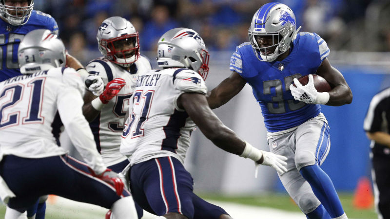 Detroit Lions running back Kerryon Johnson