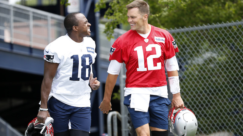 Patriots wide receiver Matthew Slater, quarterback Tom Brady
