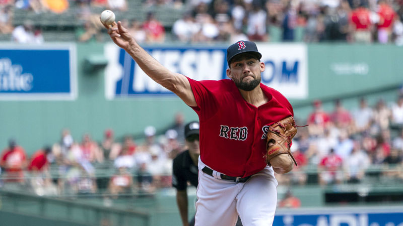 Boston Red Sox pitcher Nathan Eovaldi