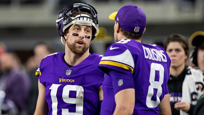Minnesota Vikings wide receiver Adam Thielen and quarterback Kirk Cousins