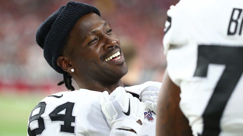 Oakland Raiders receiver Antonio Brown