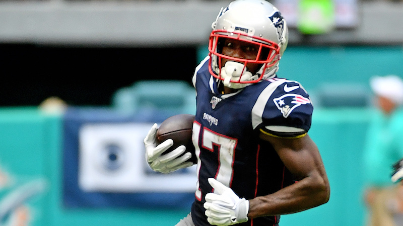 Patriots wide receiver Antonio Brown