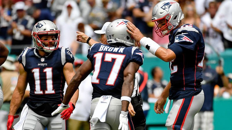 Patriots wide receiver Antonio Brown