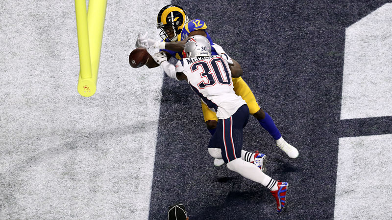 Los Angeles Rams wide receiver Brandin Cooks and New England Patriots cornerback Jason McCourty