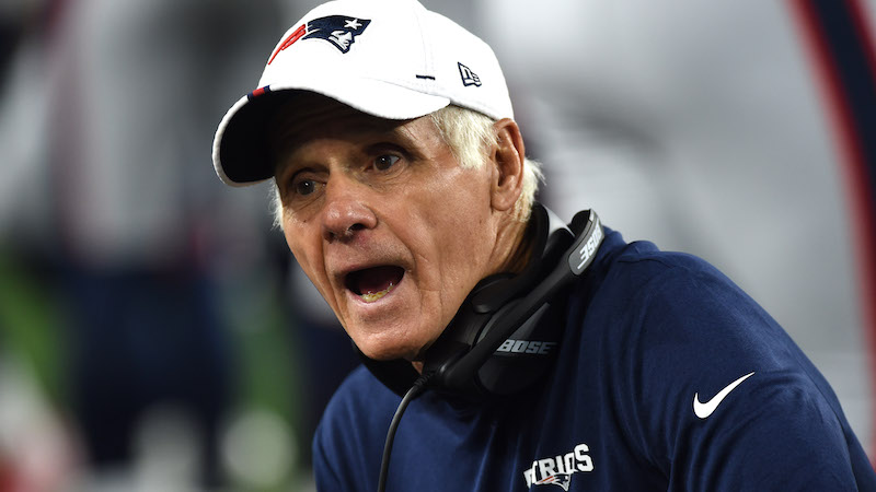 Patriots offensive line coach Dante Scarnecchia