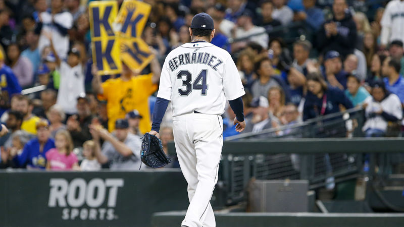 Seattle Mariners starting pitcher Felix Hernandez