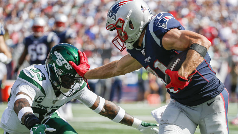 New York Jets safety Jamal Adams and New England Patriots wide receiver Julian Edelman