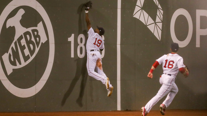 Boston Red Sox Outfielders Jackie Bradley Jr. And Andrew Benintendi
