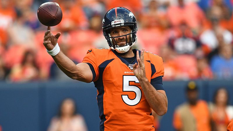 Denver Broncos quarterback Joe Flacco