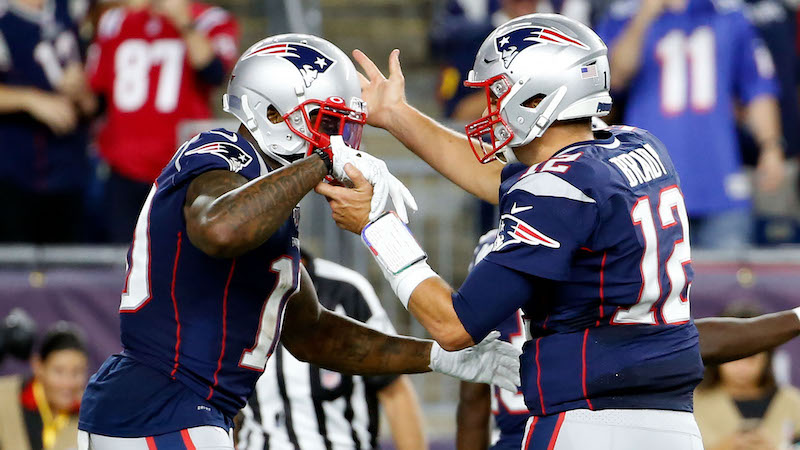 Patriots wide receiver Josh Gordon, quarterback Tom Brady