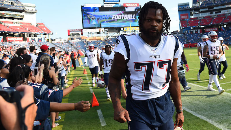 Patriots defensive end MIchael Bennett
