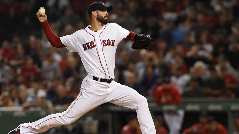 Boston Red Sox starting pitcher Rick Porcello