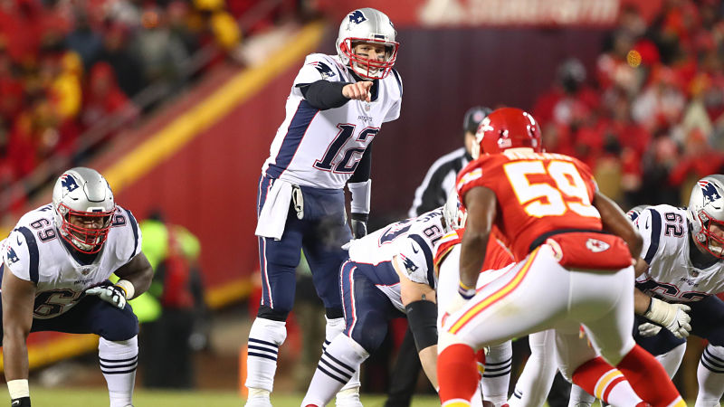 New England Patriots quarterback Tom Brady and Kansas City Chiefs linebacker Reggie Ragland