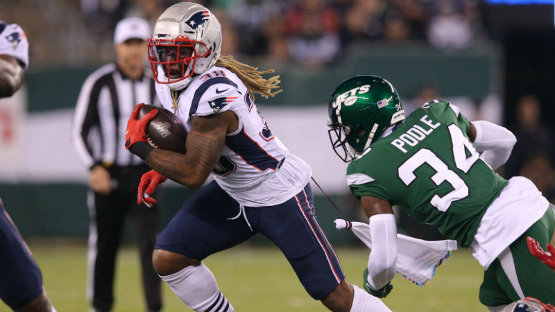 New England Patriots running back Brandon Bolden