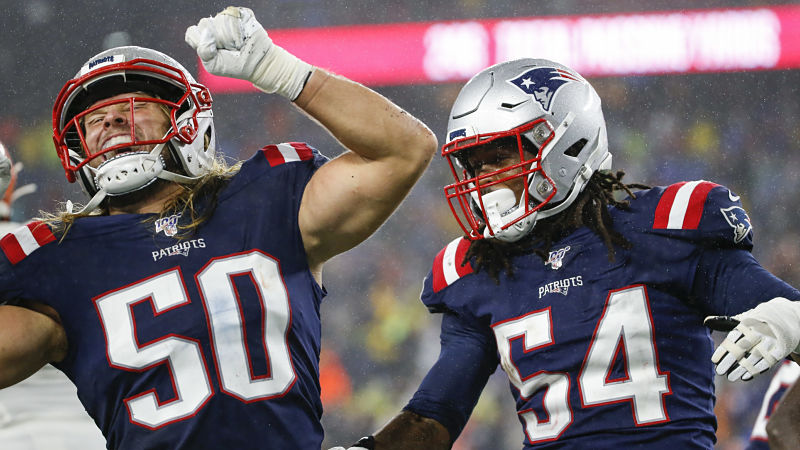 New England Patriots linebackers Chase Winovich and Dont'a Hightower