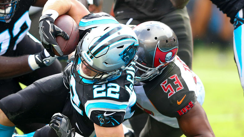 Carolina Panthers running back Christian McCaffrey