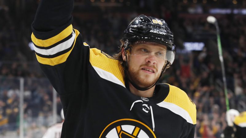 Boston Bruins right winger David Pastrnak