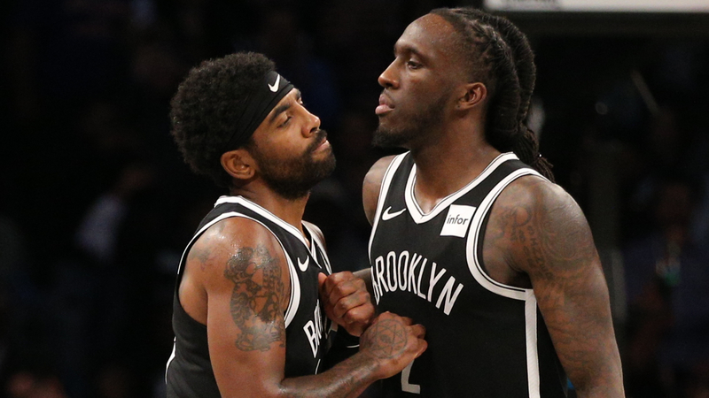 Nets guard Kyrie Irving, Nets forward Taurean Prince