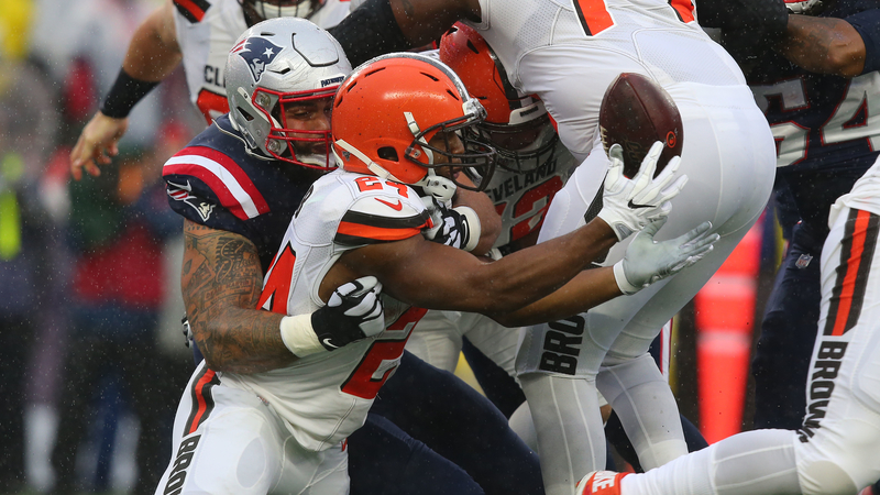 New England Patriots' Lawrence Guy And Cleveland Browns' Nick Chubb