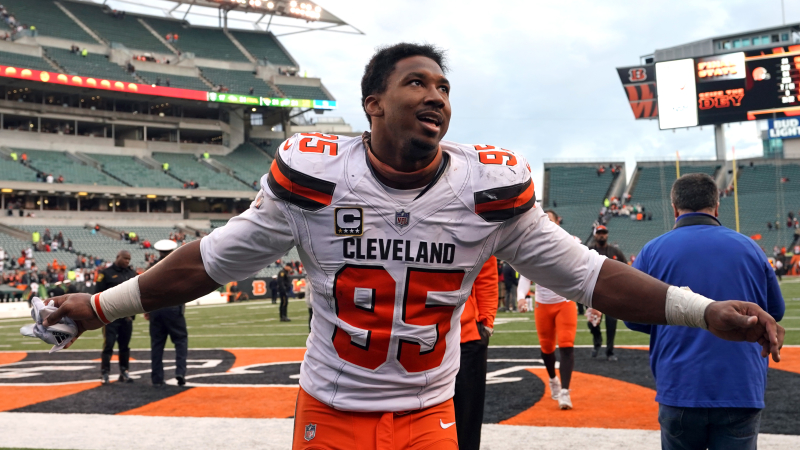 Cleveland Browns defensive end Myles Garrett
