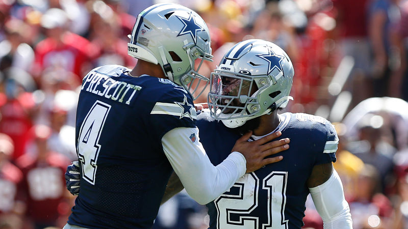 Dallas Cowboys quarterback Dak Prescott and running back Ezekiel Elliott