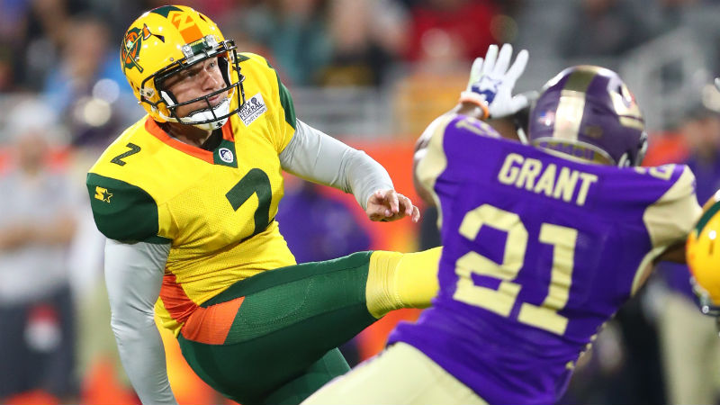 Arizona Hotshots kicker Nick Folk