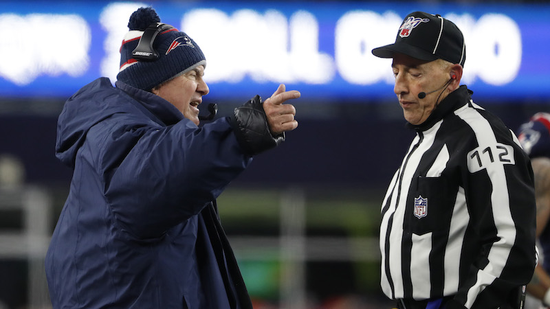 Patriots head coach Bill Belichick