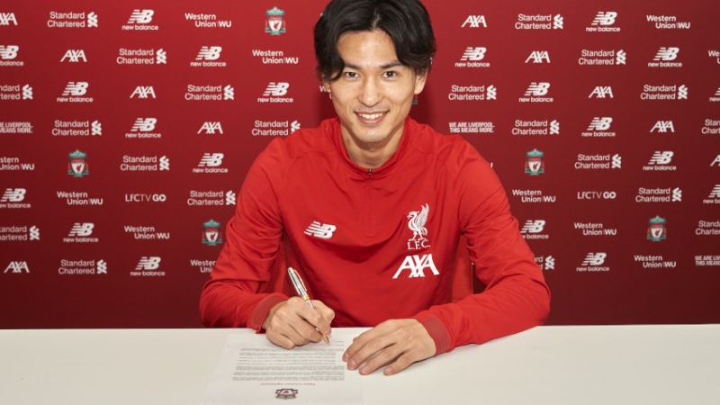 Liverpool forward Takumi Minamino