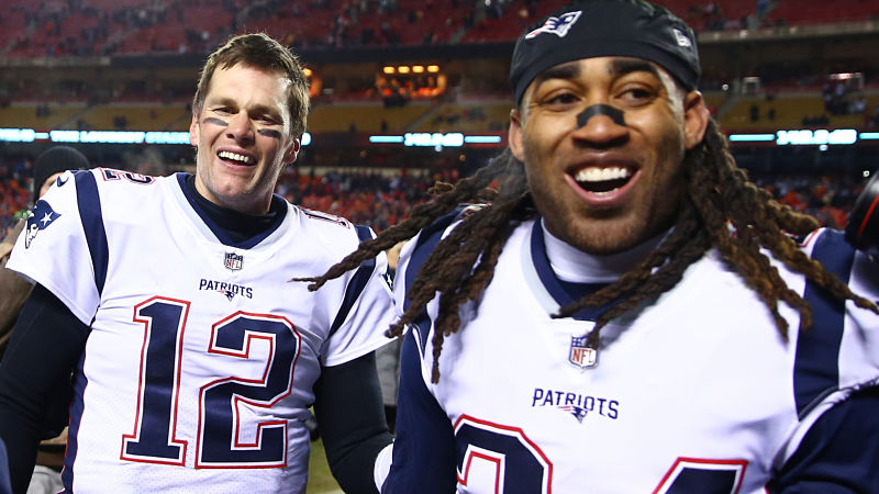 Patriots quarterback Tom Brady, Patriots cornerback Stephon Gilmore
