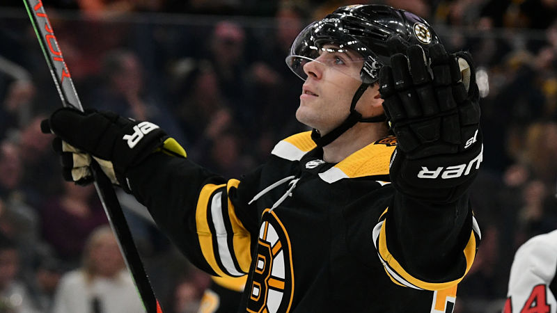 Boston Bruins winger Jake DeBrusk