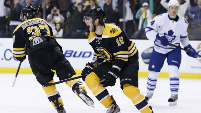 Bruins forwards Patrice Bergeron, Tyler Seguin