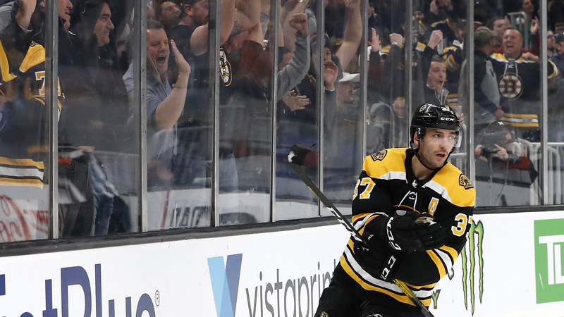 Boston Bruins' Patrice Bergeron