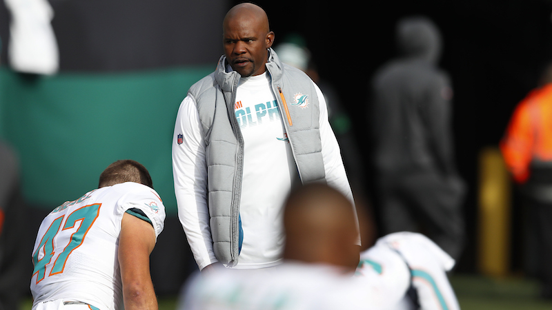 Dolphins head coach Brian Flores