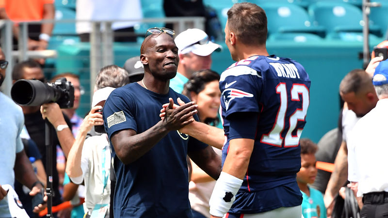 Former NFL wide receiver Chad Johnson and New England Patriots quarterback Tom Brady