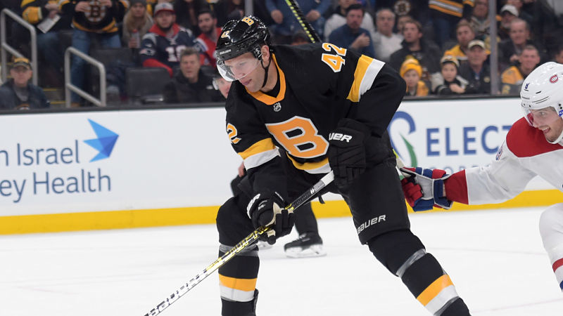 Boston Bruins winger David Backes