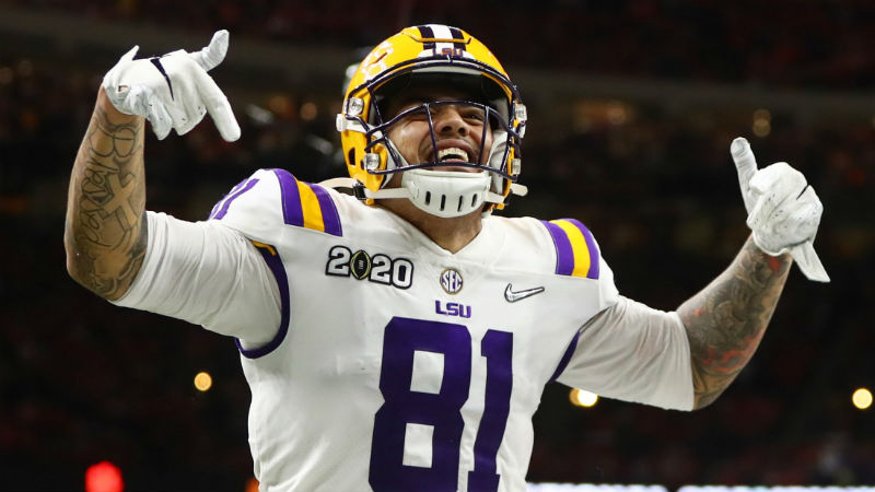 LSU Tigers tight end Thaddeus Moss