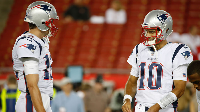 Patriots quarterbacks Tom Brady, Jimmy Garoppolo
