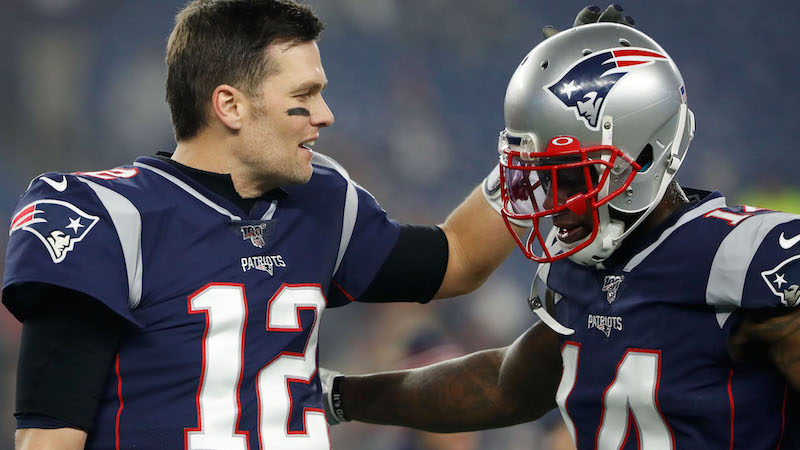 Patriots quarterback Tom Brady, wide receiver Mohamed Sanu