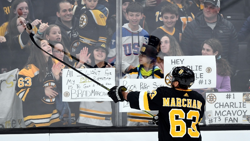 Boston Bruins left wing Brad Marchand