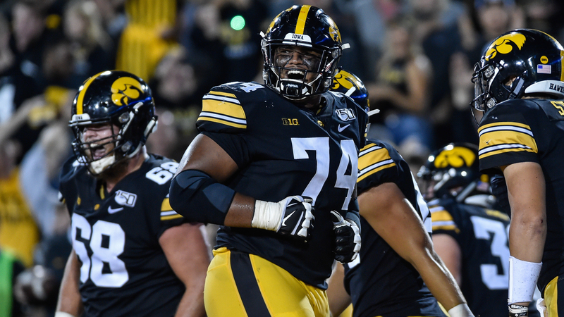 University of Iowa offensive lineman Tristan Wirfs