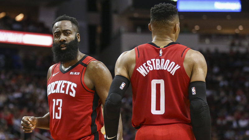Houston Rocket's James Harden & Russell Westbrook