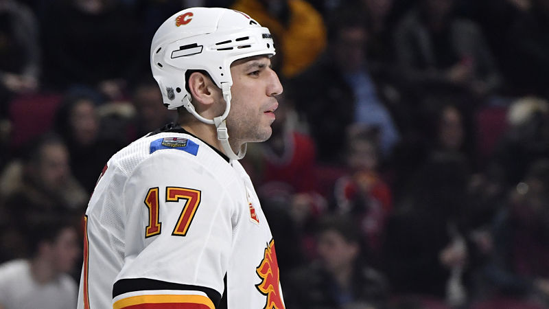 Calgary Flames forward Milan Lucic