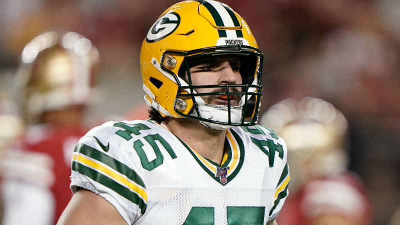 Green Bay Packers fullback Danny Vitale