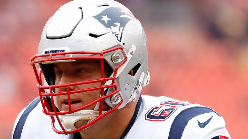 Patriots offensive lineman James Ferentz