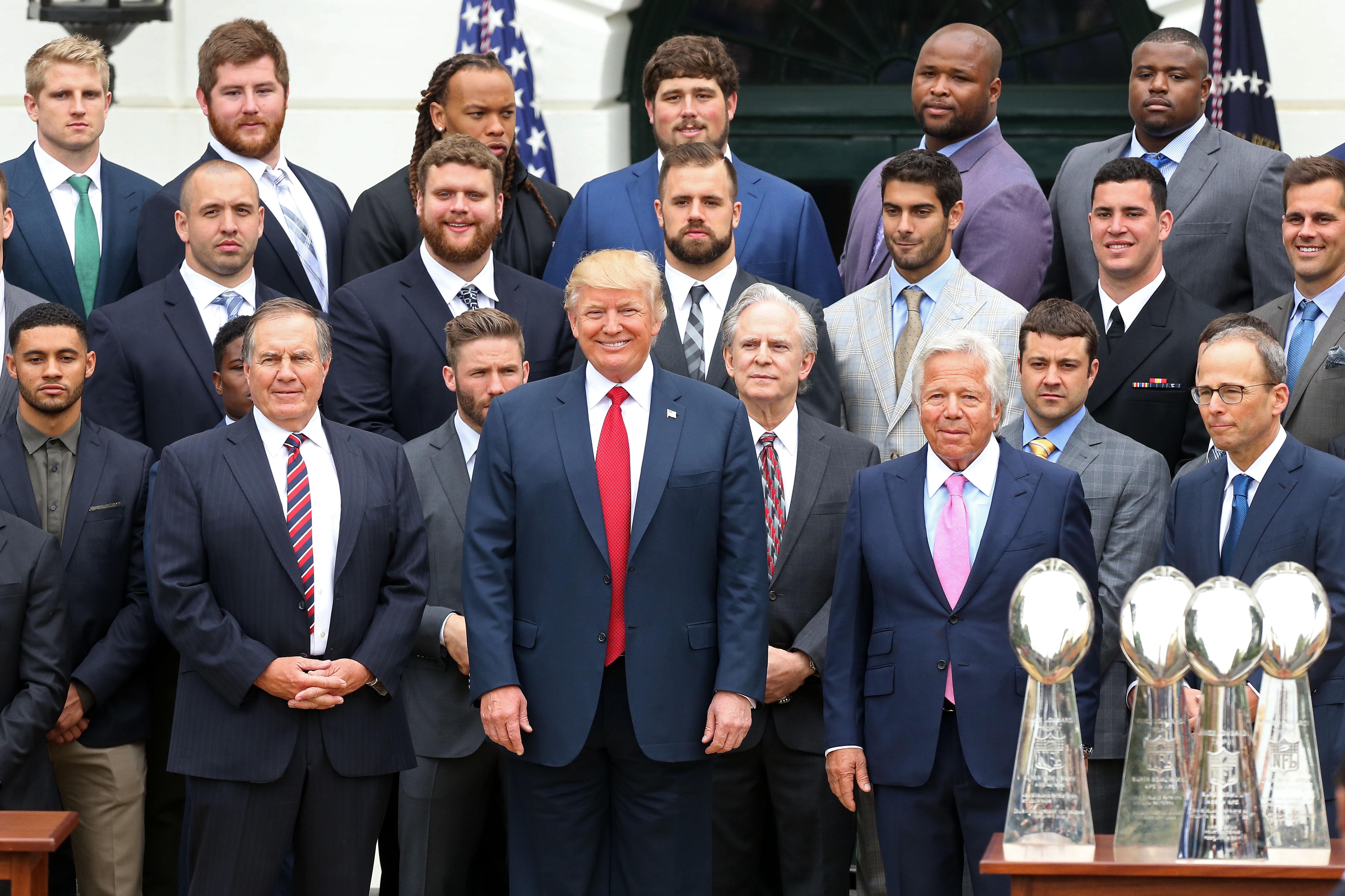President Donald Trump and NFL Super Bowl LI Champion New England Patriots