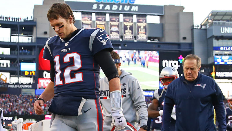 New England Patriots quarterback Tom Brady and head coach Bill Belichick