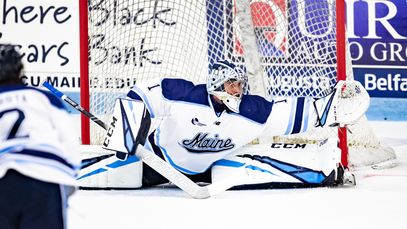 Maine goalie Jeremy Swayman